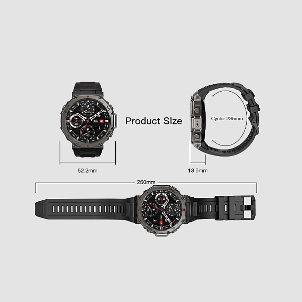 Smartwatch Microwear DM58 GPS – Black Silicone