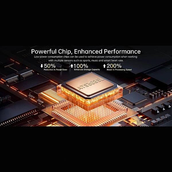 Smartwatch Microwear DM58 GPS – Black Silicone