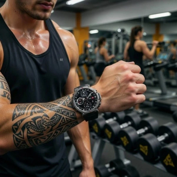 Smartwatch Microwear DM58 GPS – Black Silicone