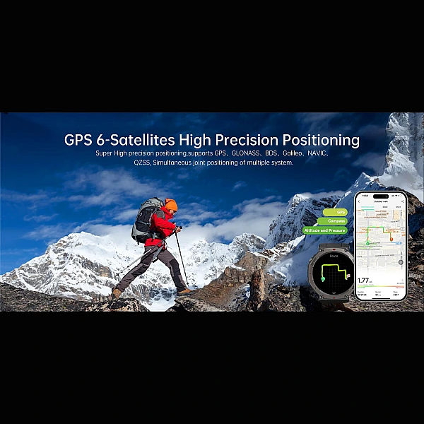 Smartwatch Microwear DM58 GPS – Black Silicone