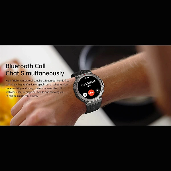 Smartwatch Microwear DM58 GPS – Black Silicone