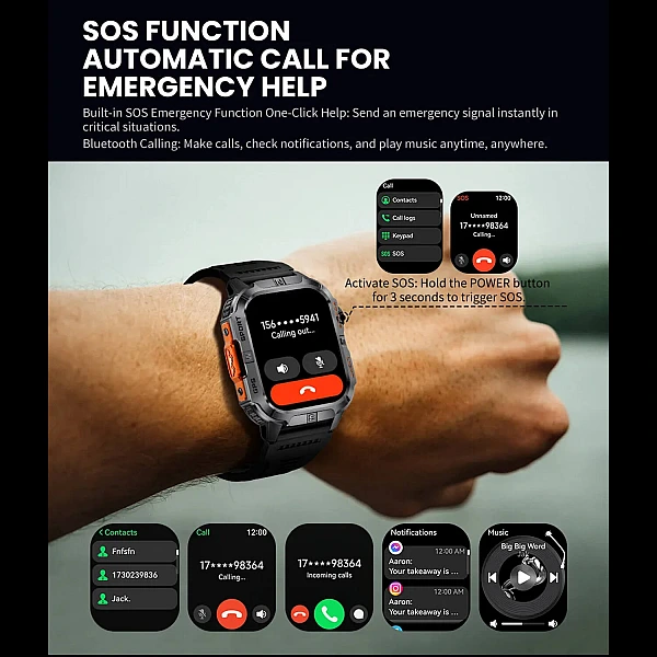 Smartwatch Microwear GTH3 – Black Smartwatch Microwear GTH3 – Black