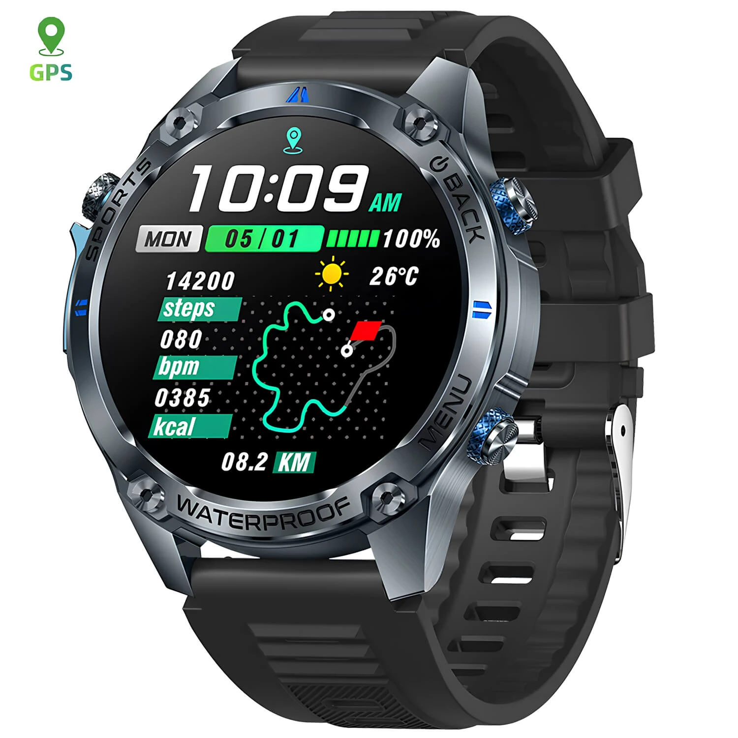 Smartwatch Microwear G100 GPS - Blue