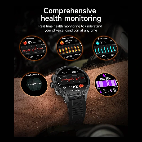 Smartwatch Microwear V99 – Black Steel