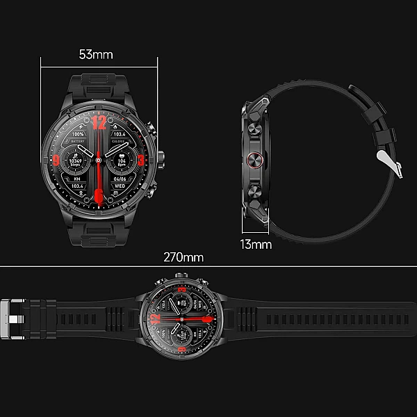 Smartwatch Microwear V99 – Black Steel