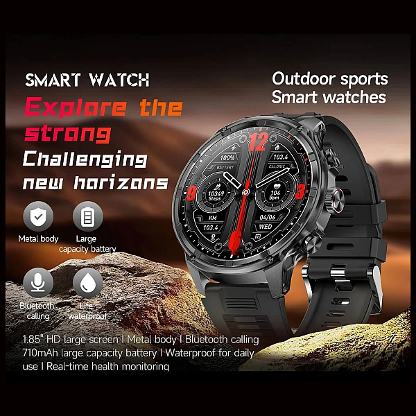 Smartwatch Microwear V99 – Black Steel