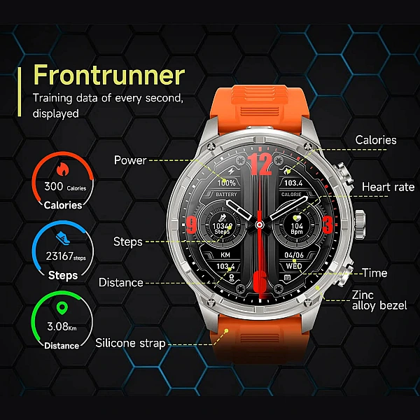 Smartwatch Microwear V99 – Black Steel