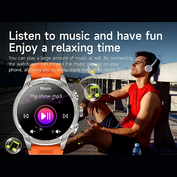 Smartwatch Microwear V99 – Black Steel