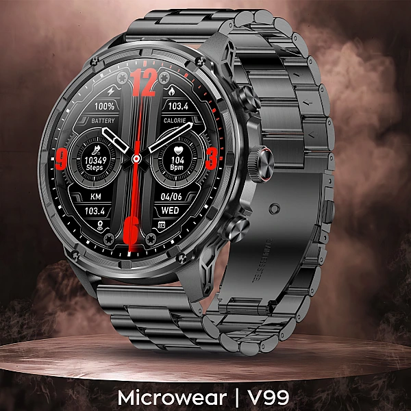Smartwatch Microwear V99 – Black Steel