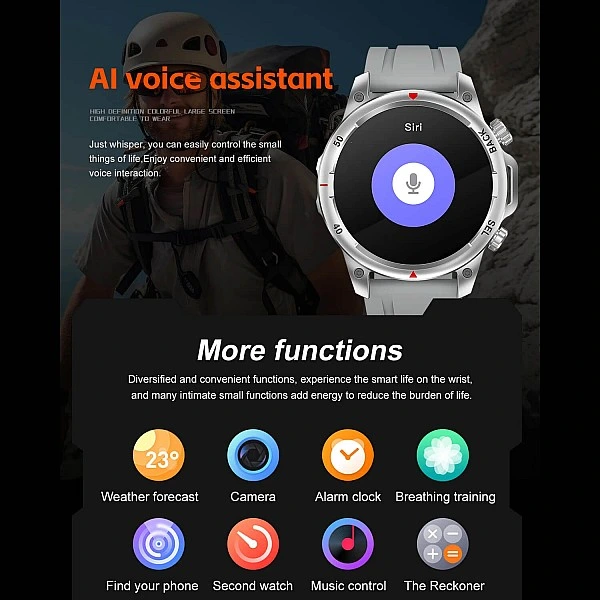 Smartwatch Microwear DK68 – Grey Silicone