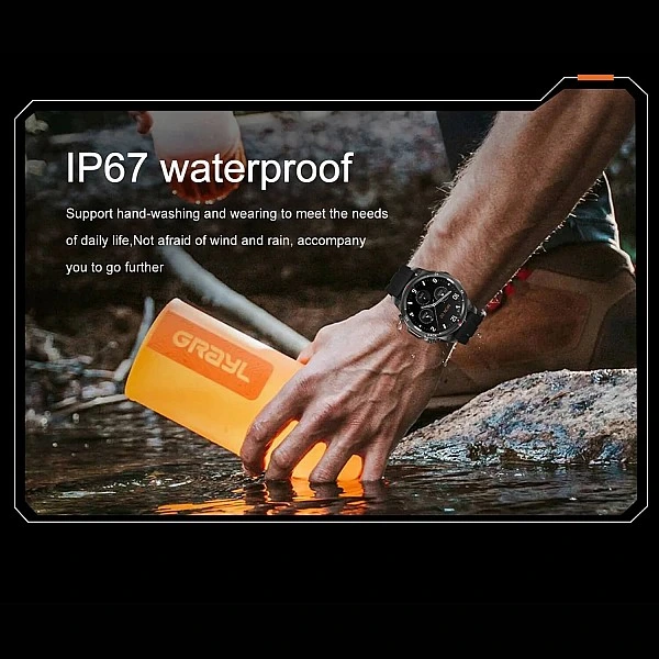 Smartwatch Microwear DK68 – Grey Silicone