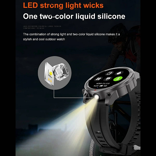 Smartwatch Microwear DK68 - Black Leather Smartwatch Microwear DK68 - Black Leather