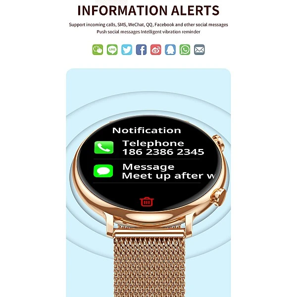 Smartwatch Microwear CY700 – Pink Silicone