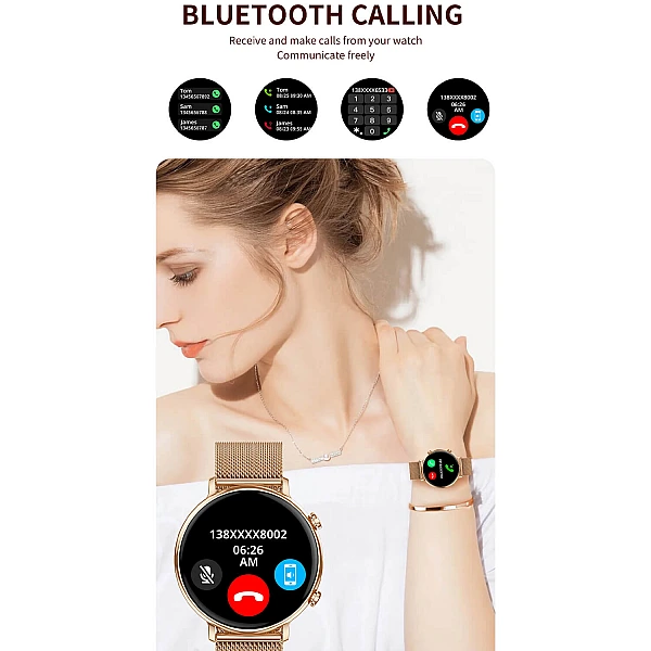 Smartwatch Microwear CY700 – Gold Steel Smartwatch Microwear CY700 – Gold Steel