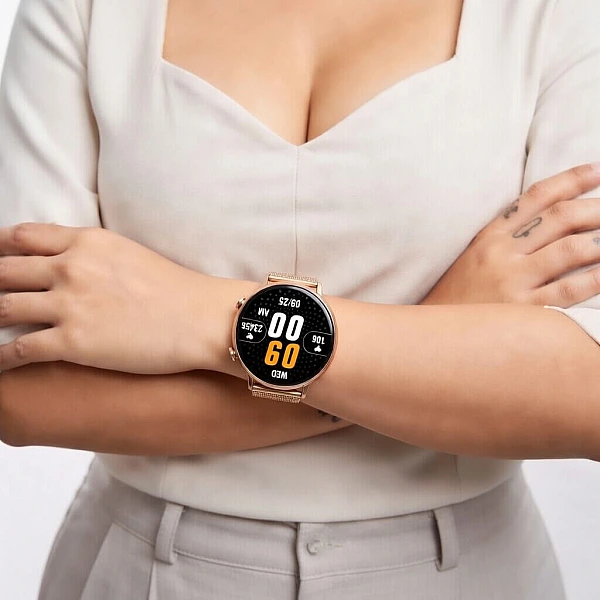 Smartwatch Microwear CY700 – Gold Steel Smartwatch Microwear CY700 – Gold Steel