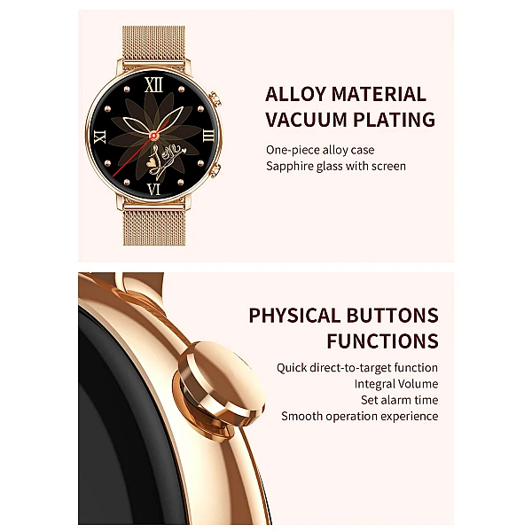 Smartwatch Microwear CY700 – Gold Steel Smartwatch Microwear CY700 – Gold Steel