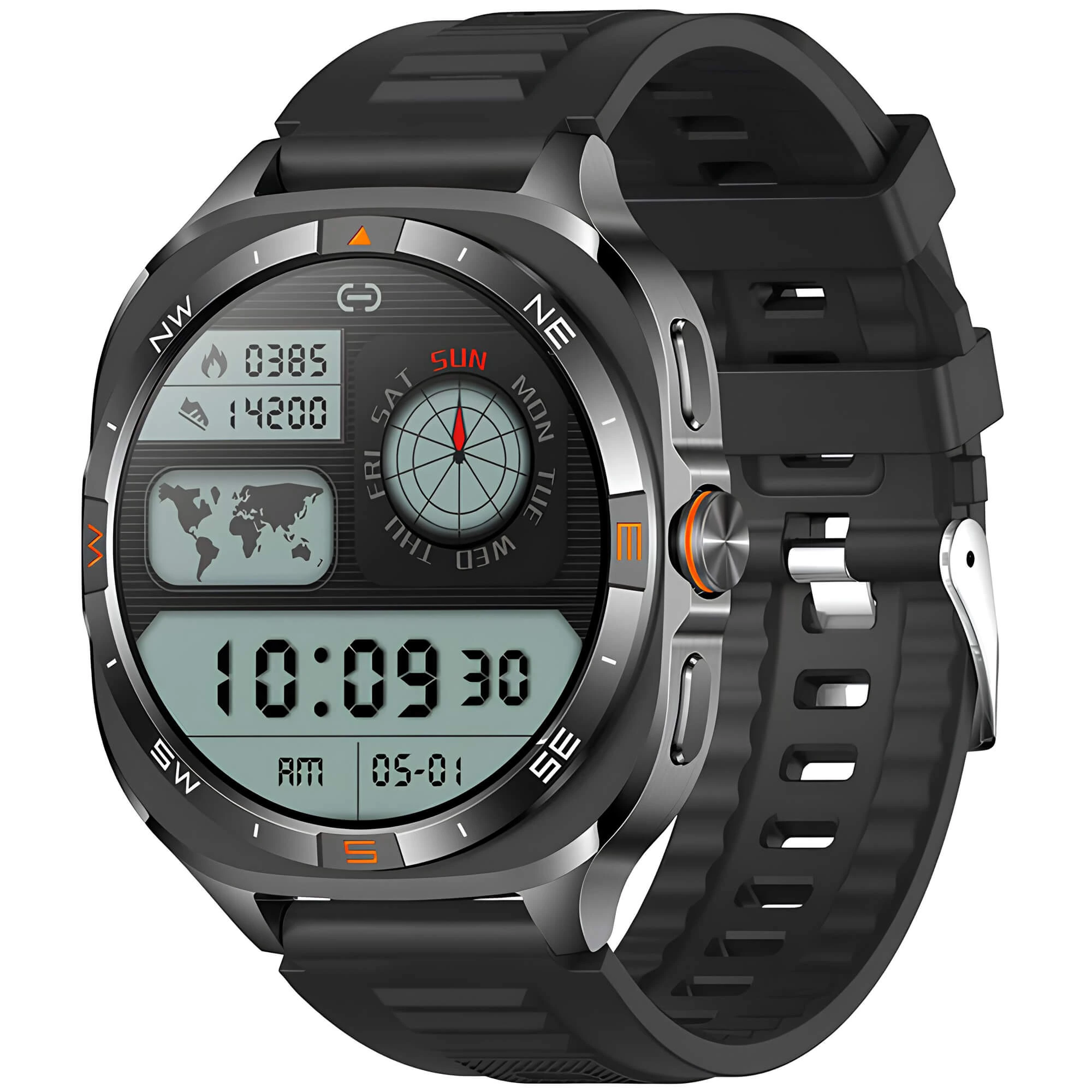 Smartwatch Microwear G400 - Black Silicone Smartwatch Microwear G400 - Black Silicone