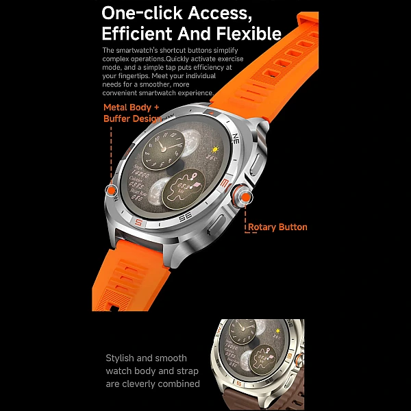 Smartwatch Microwear G400 – Orange Silicone Smartwatch Microwear G400 – Orange Silicone