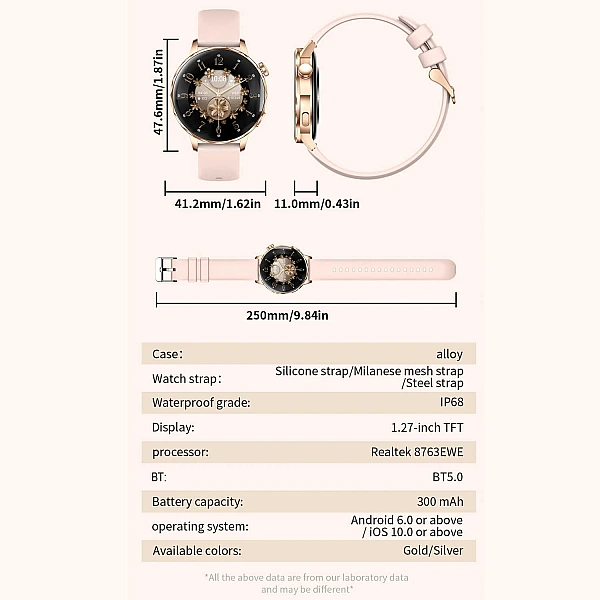 Smartwatch Microwear I220 – Gold Steel