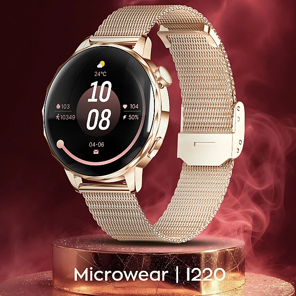Smartwatch Microwear I220 – Gold Steel Smartwatch Microwear I220 – Gold Steel