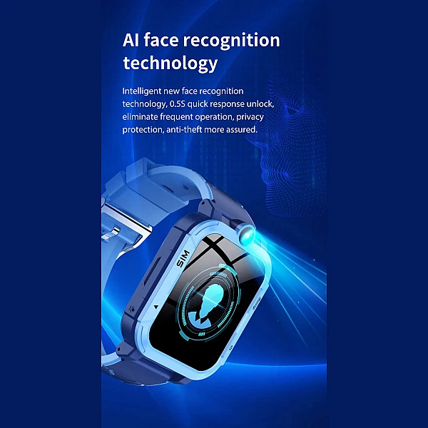 Smartwatch Microwear Y86 4G GPS WLAN - Blue Silicone Smartwatch Microwear Y86 4G GPS WLAN - Blue Silicone