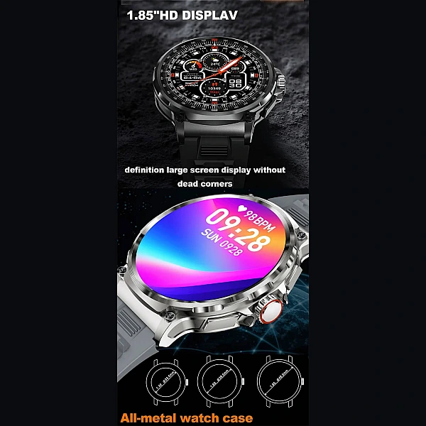 Smartwatch Microwear V69 - Black Silicone Smartwatch Microwear V69 - Black Silicone