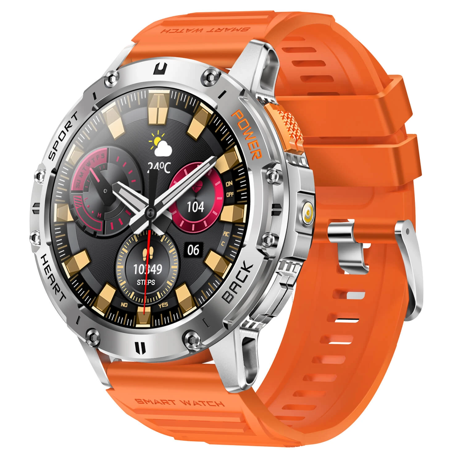 Smartwatch Microwear K65- Orange Silicone Smartwatch Microwear K65- Orange Silicone