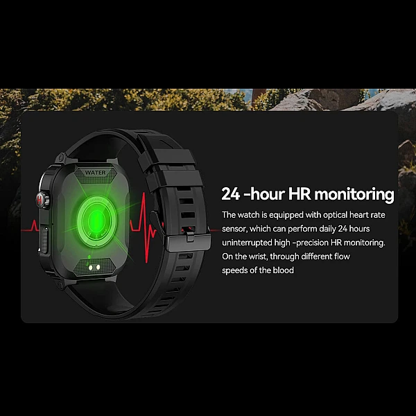 Smartwatch Sanvnet MK66 – Black Silicone Smartwatch Sanvnet MK66 – Black Silicone