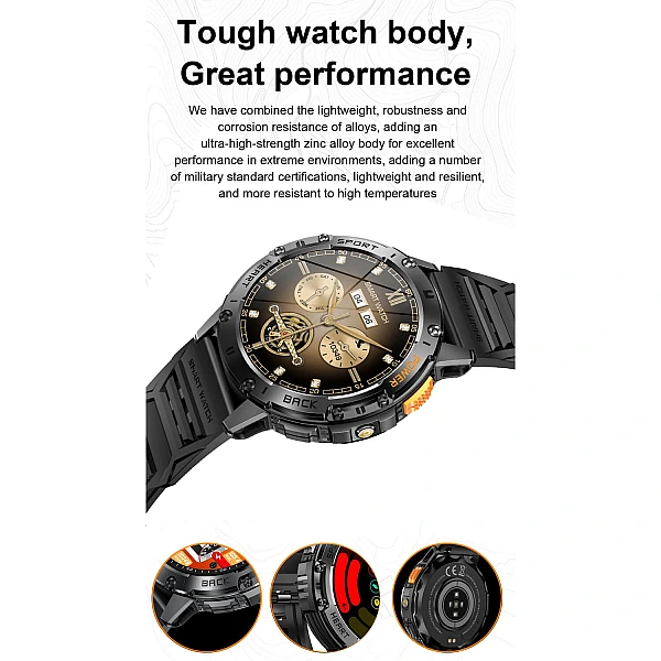 Smartwatch Microwear K65 – Black Silicone Smartwatch Microwear K65 – Black Silicone