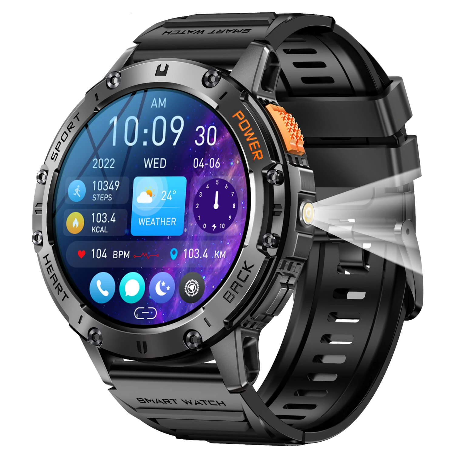 Smartwatch Microwear K65 – Black Silicone Smartwatch Microwear K65 – Black Silicone