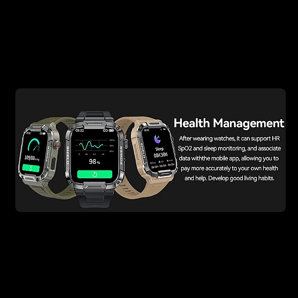 Smartwatch Sanvnet MK66 – Khaki Silicone