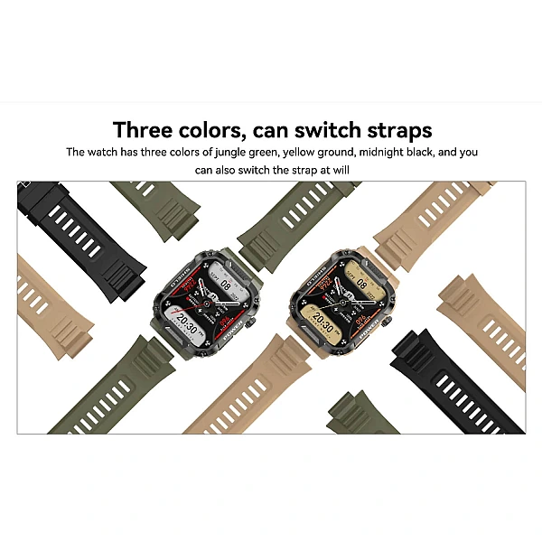 Smartwatch Sanvnet MK66 – Khaki Silicone