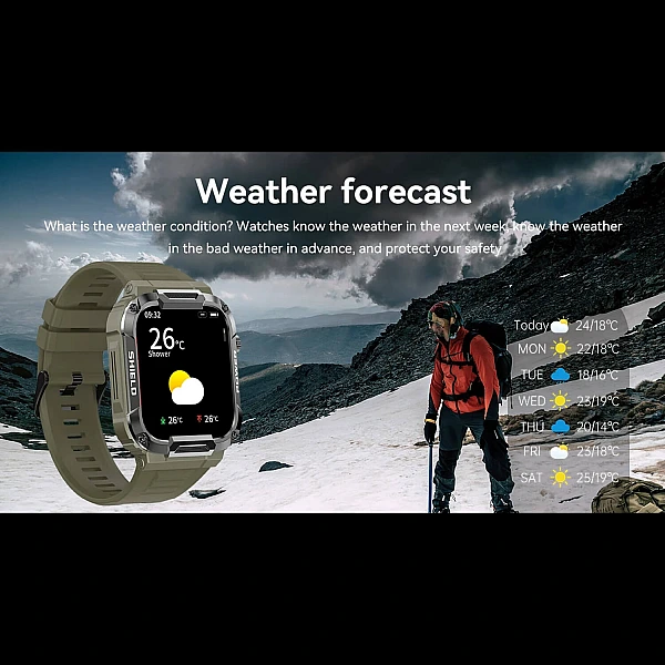 Smartwatch Sanvnet MK66 – Khaki Silicone