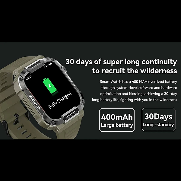 Smartwatch Microwear MK66 – Green Silicone