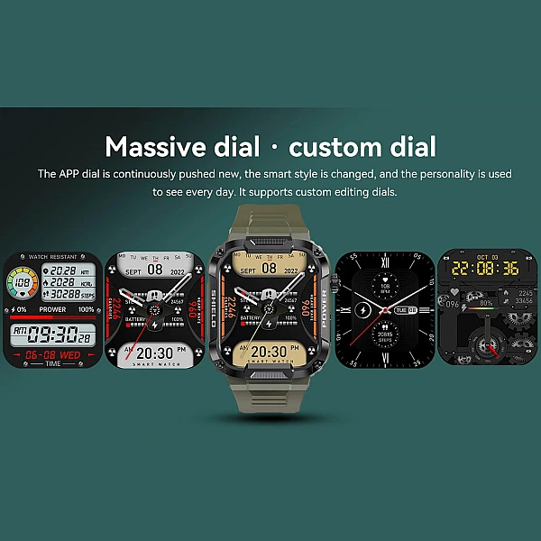 Smartwatch Sanvnet MK66 – Green Silicone