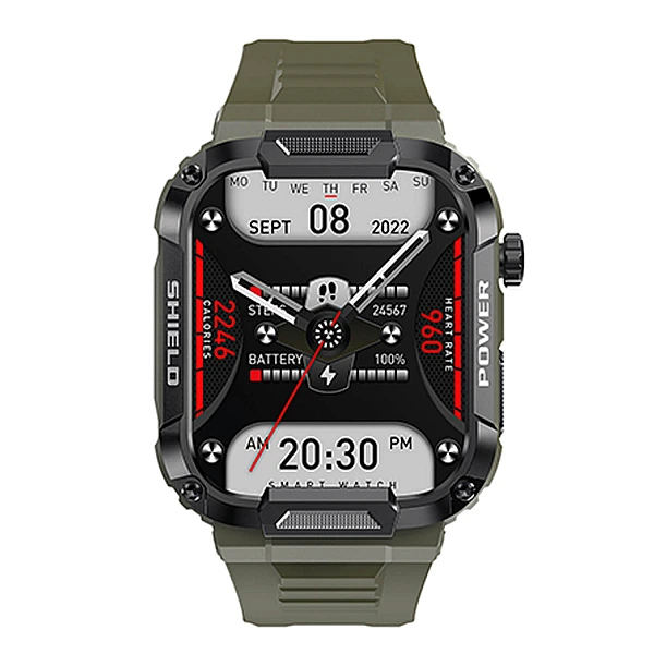 Smartwatch Microwear MK66 – Green Silicone
