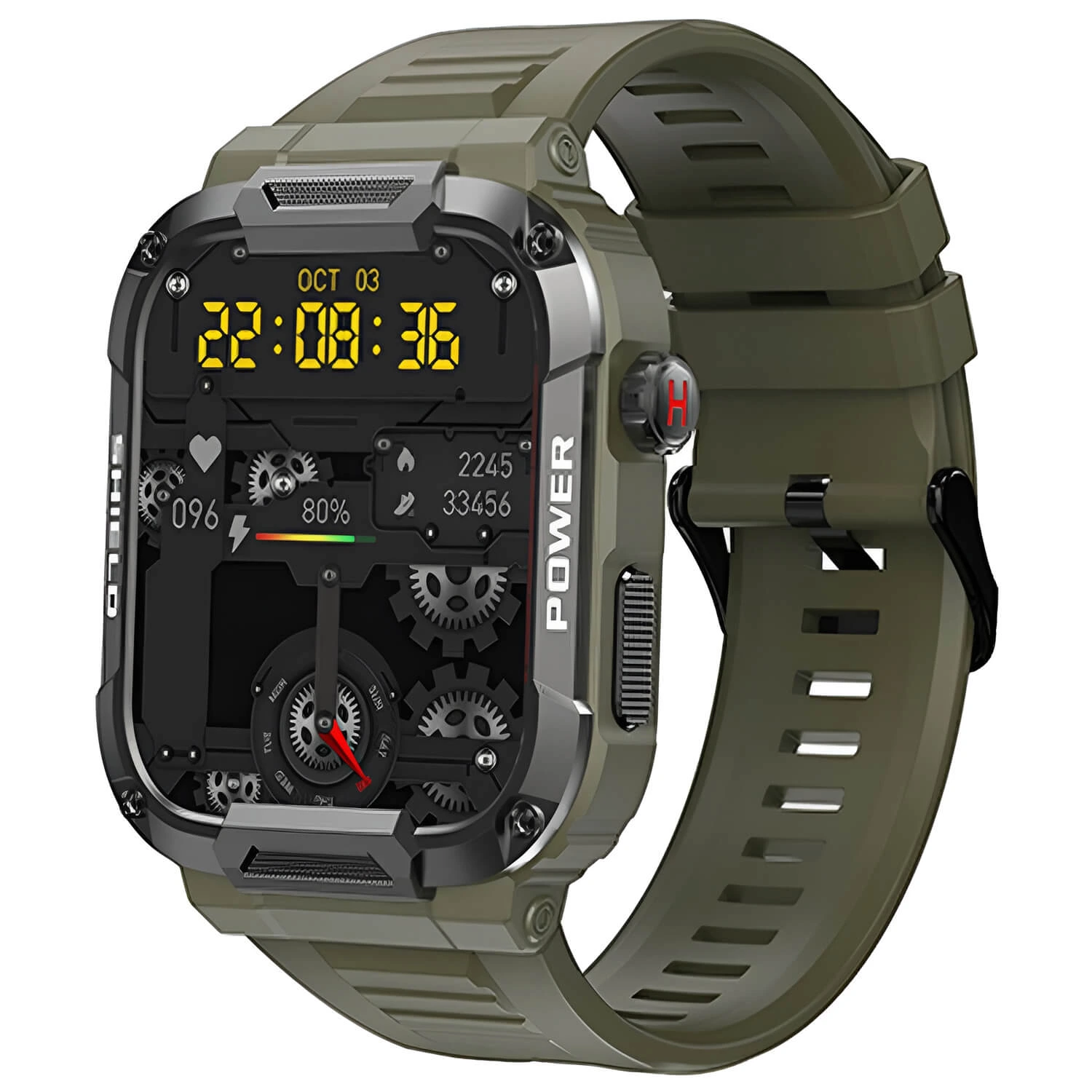 Smartwatch Microwear MK66 – Green Silicone