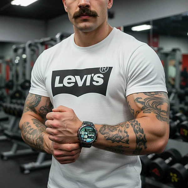 Smartwatch Microwear HT33 – Blue Camo Silicone