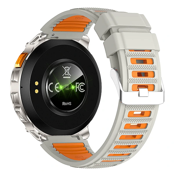 Smartwatch Microwear HT33 – Grey & Orange Silicone