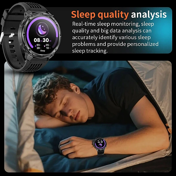 Smartwatch Microwear HT33 – Grey & Orange Silicone