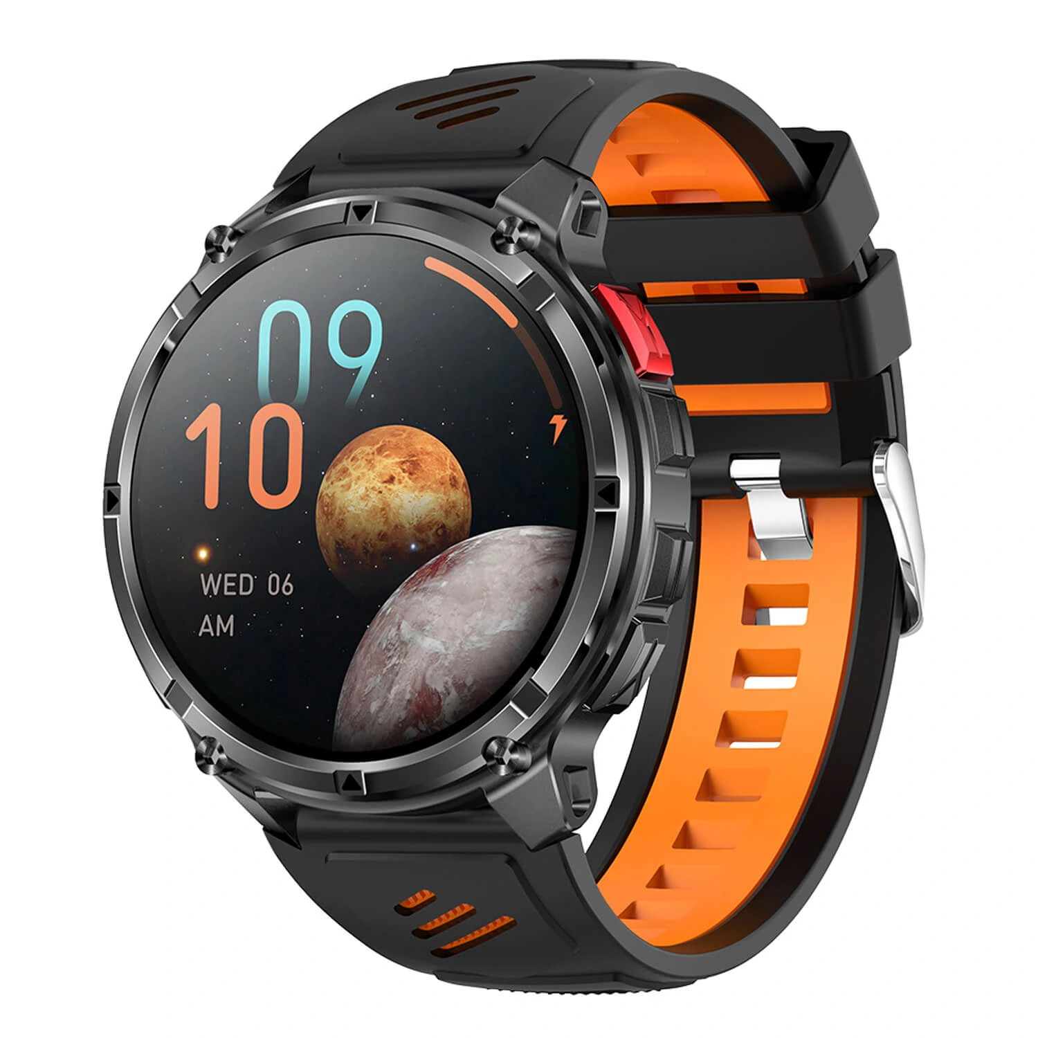 Smartwatch Microwear HT33- Black & Orange Silicone