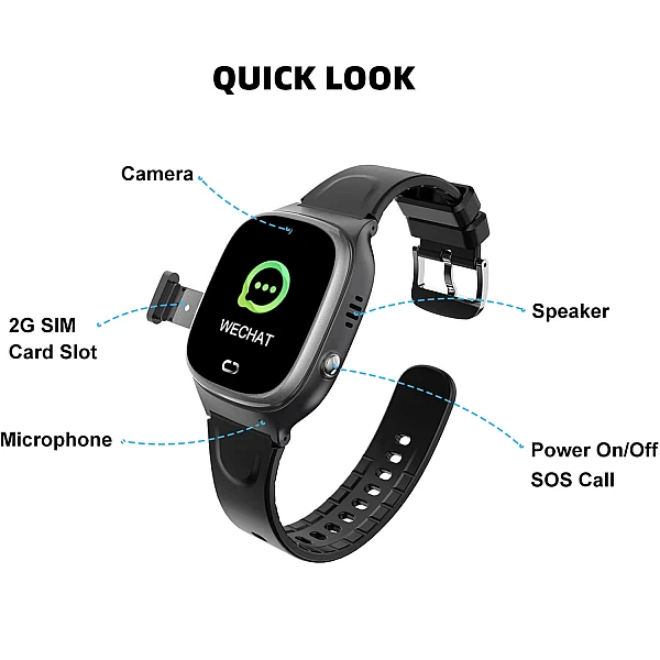 Smartwatch Microwear D05 2G GPS WIFI – Blue Silicone