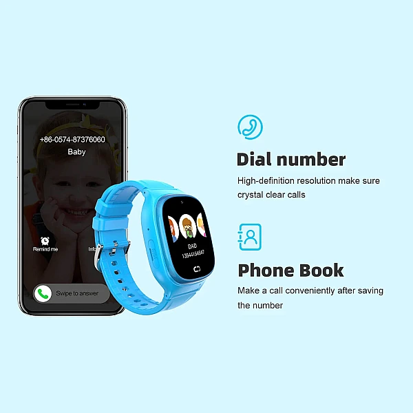 Smartwatch Microwear D05 2G GPS WIFI – Blue Silicone
