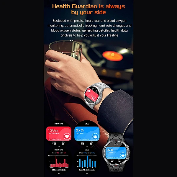 Smartwatch Microwear KT88 - Black Silicone Smartwatch Microwear KT88 - Black Silicone