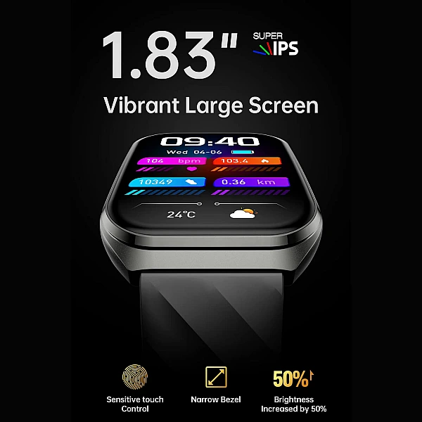 Smartwatch Microwear MT66 - Black Silicone Smartwatch Microwear MT66 - Black Silicone