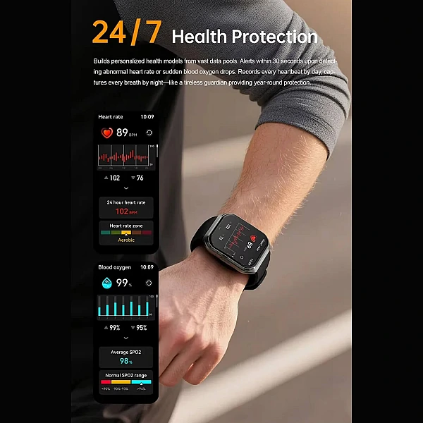 Smartwatch Microwear MT66 - Black Silicone Smartwatch Microwear MT66 - Black Silicone