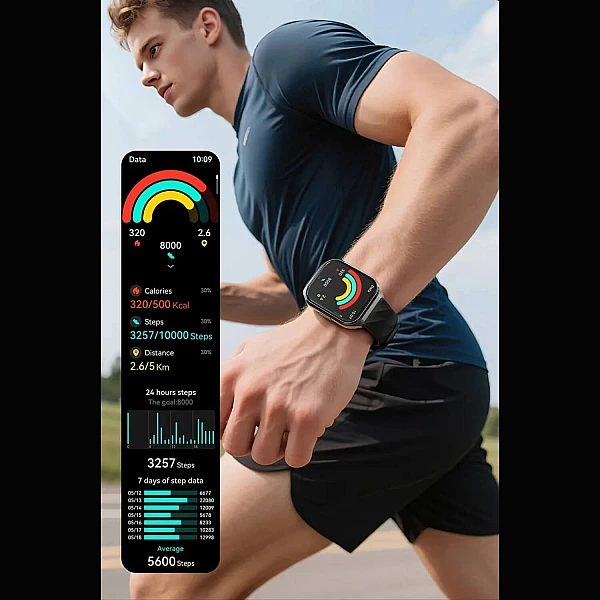 Smartwatch Microwear MT66 – Black Silicone Smartwatch Microwear MT66 – Black Silicone