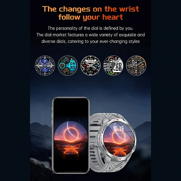 Smartwatch Microwear KT88 - Grey Silicone Smartwatch Microwear KT88 - Grey Silicone