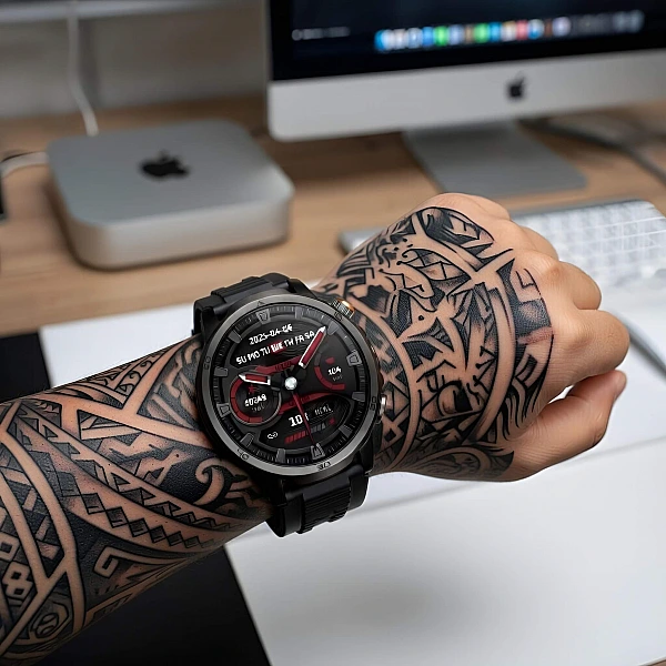 Smartwatch Microwear AK95 – Black Silicone