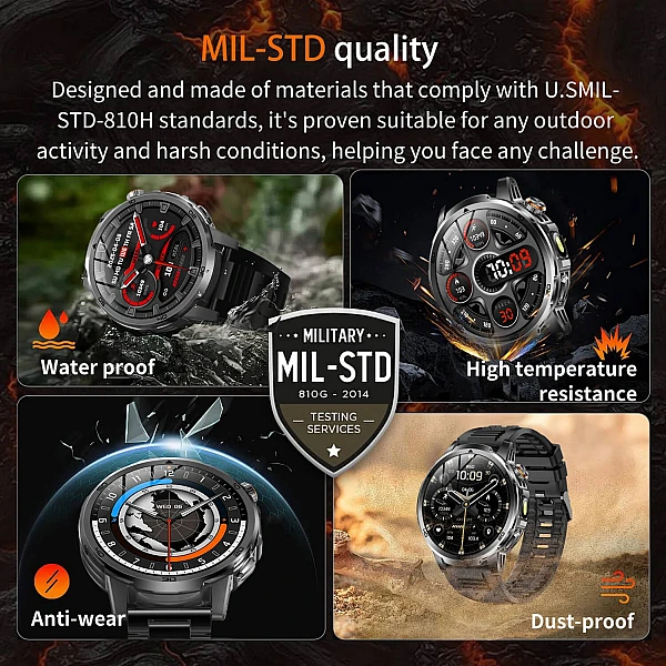 Smartwatch Microwear AK95 – Black Silicone
